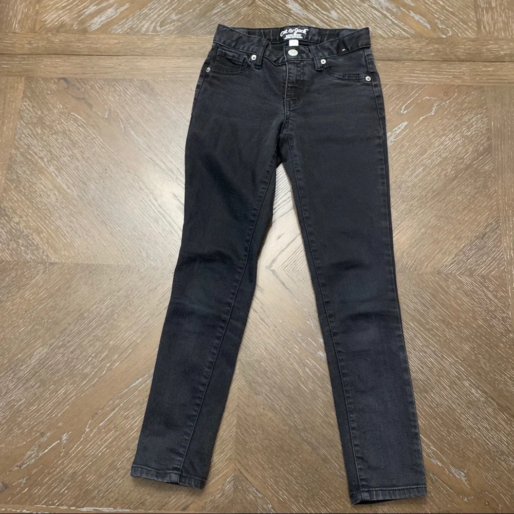 Super Skinny Cat & Jack black denim jeans Size 10 girls